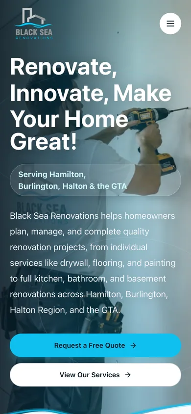 Mobile preview of the Black Sea Renovations concept build